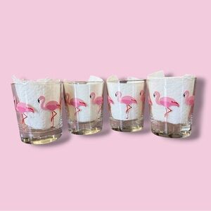 IKEA Flamingo Drinking Glasses - Set of 4